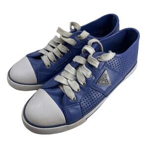 Women's GUESS  7.5 Tennis Shoes Purple Perforated Sneakers WGPACEE